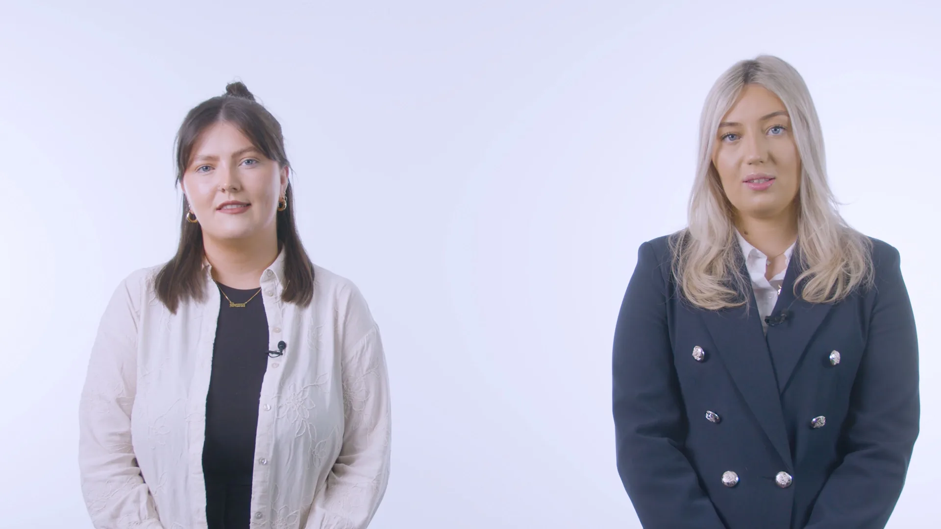 Two Progeny team members presenting to camera