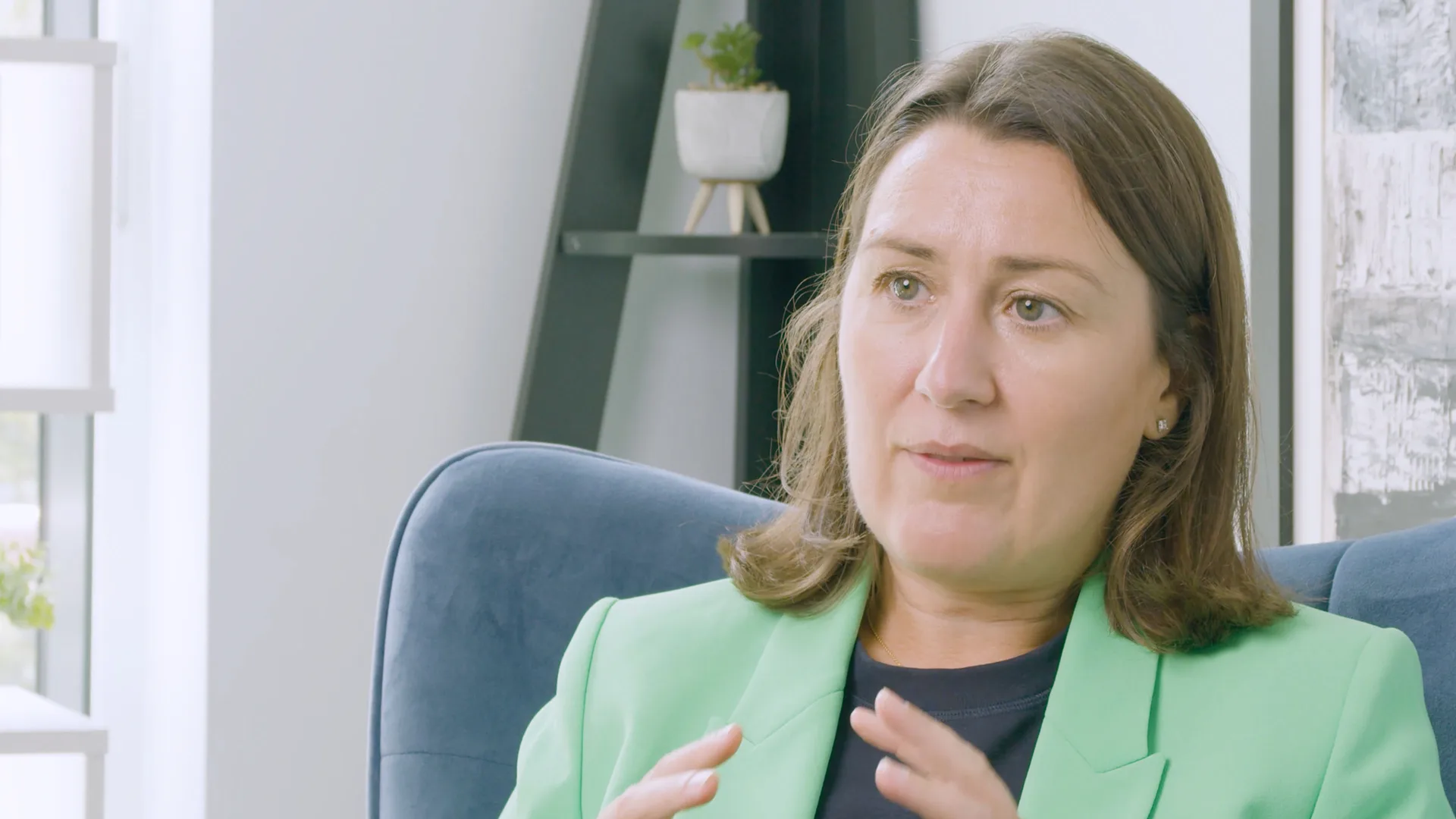 Progeny interview filming with a team member