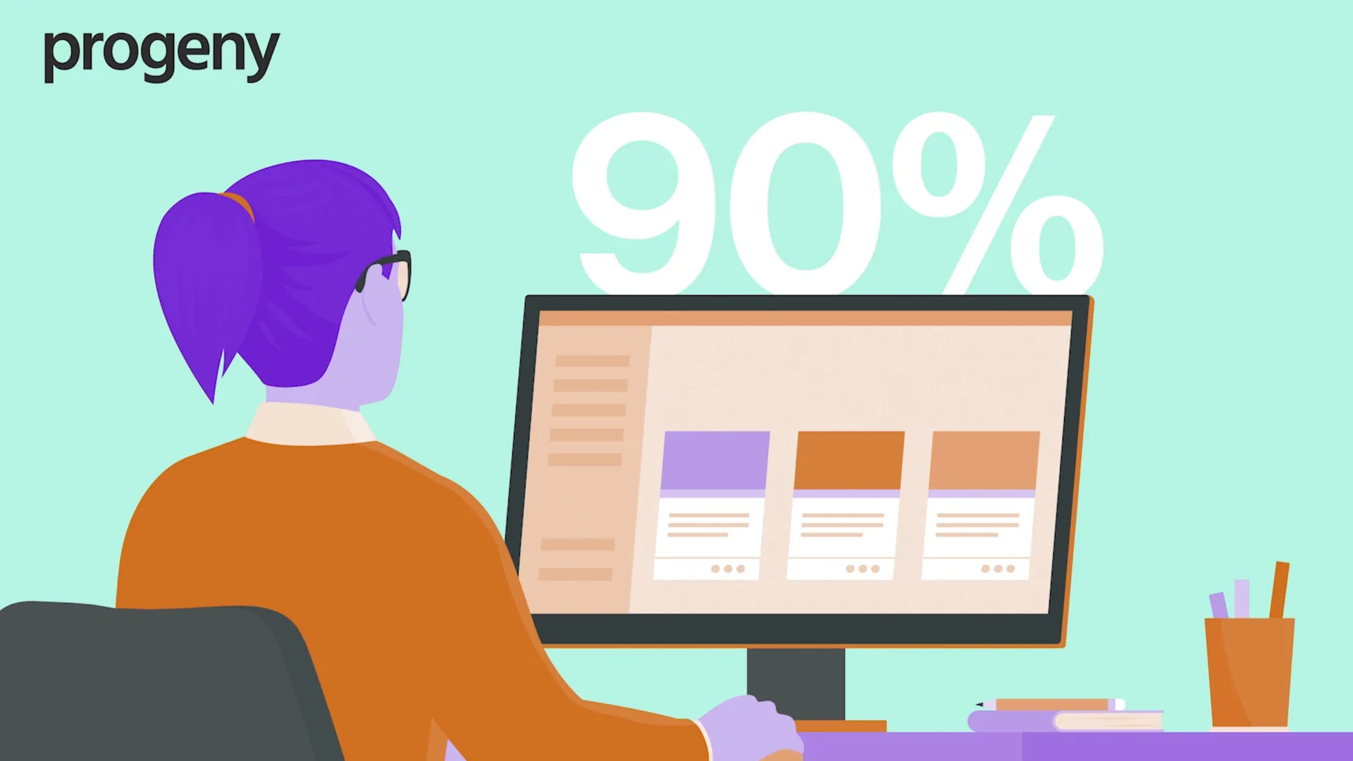 Animated myProgeny corporate video frame