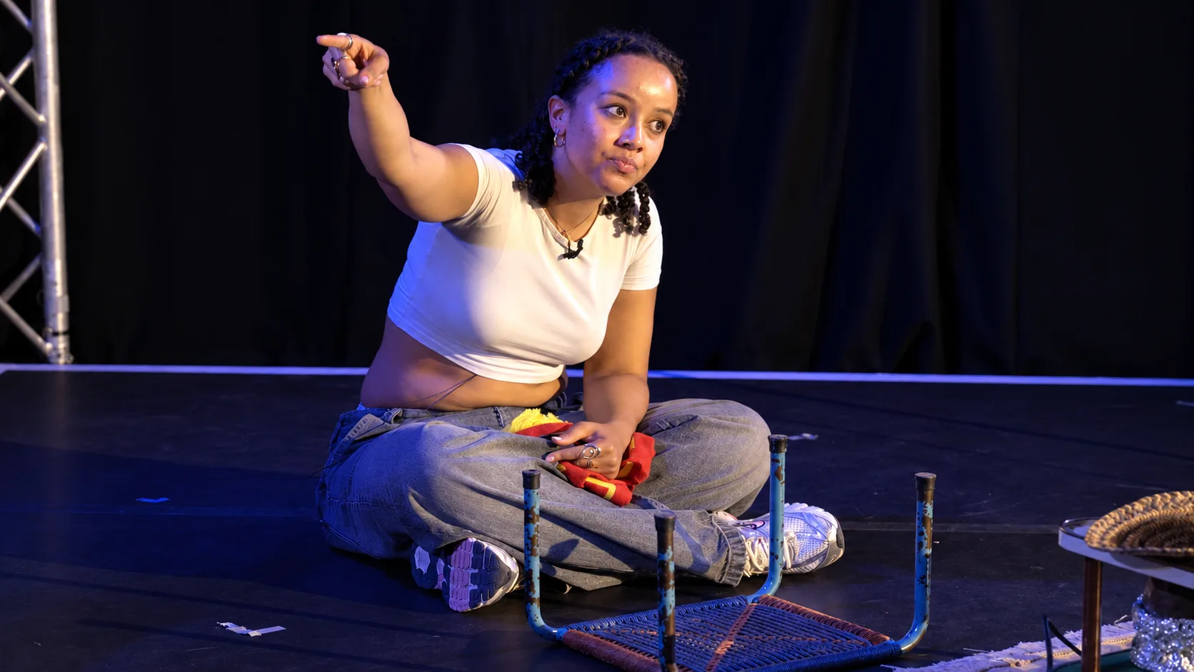 Adey performance moment during the Edinburgh Fringe run