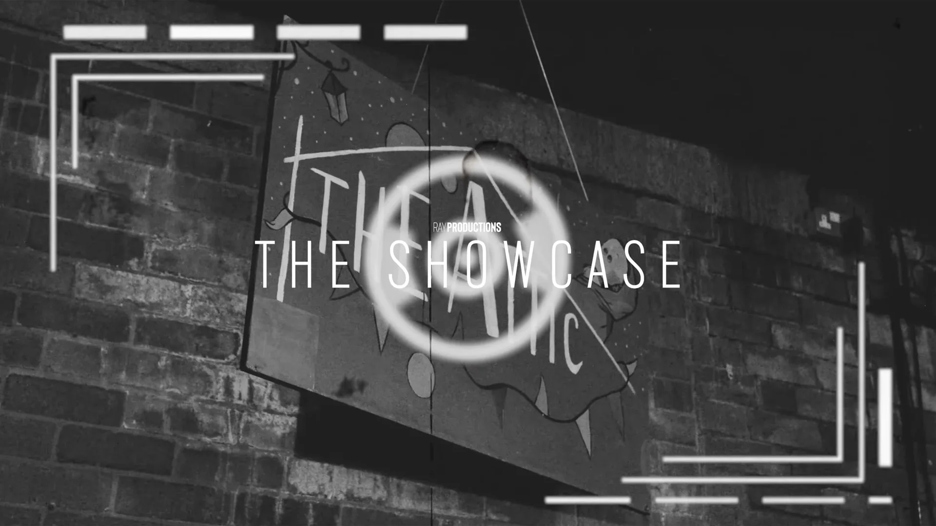 The Showcase identity projected inside the venue