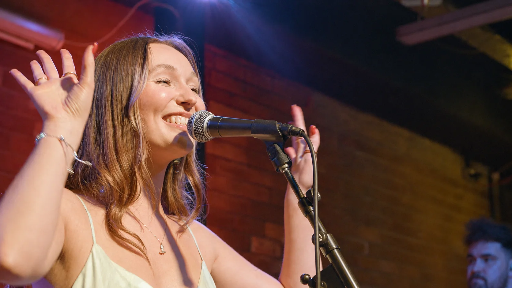 Vocalist performing at The Showcase