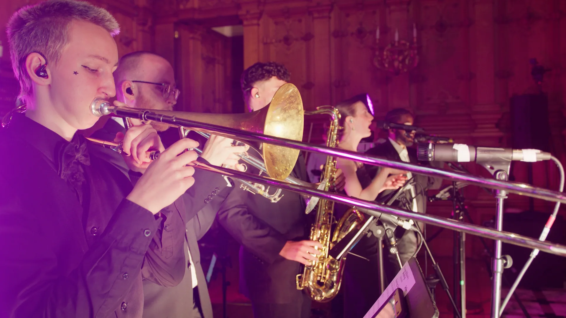 Shade Collective live wedding performance still